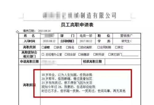 辞职信 借势营销 微信朋友圈营销 产品营销
