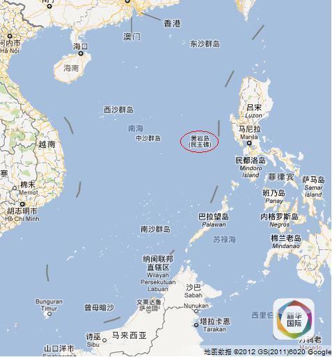 谷歌地图移除黄岩岛中文标注 改注“民主礁”