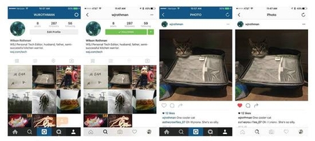 Instagram新旧界面对比