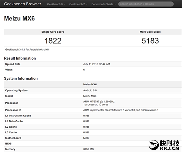 魅族新MX6跑分首曝！搭载十核Helio X20、售价超1799