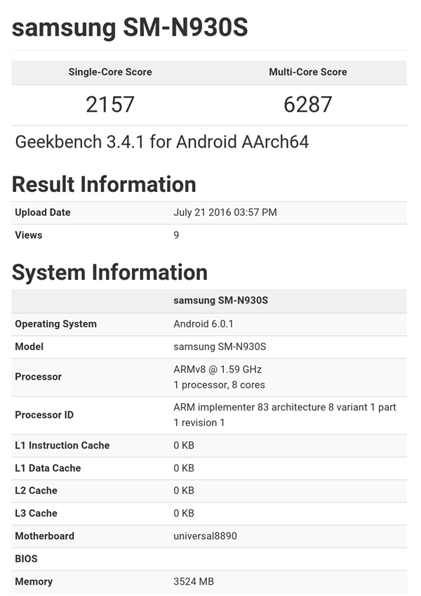 三星Note 7电池容量确认：3500mAh低于预期