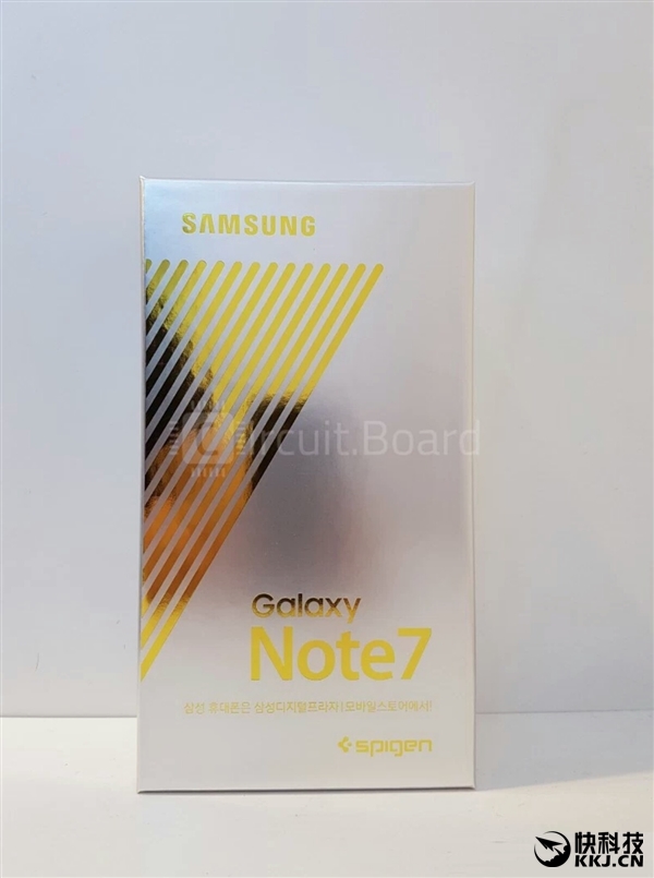 三星Note 7包装盒首曝：金灿灿