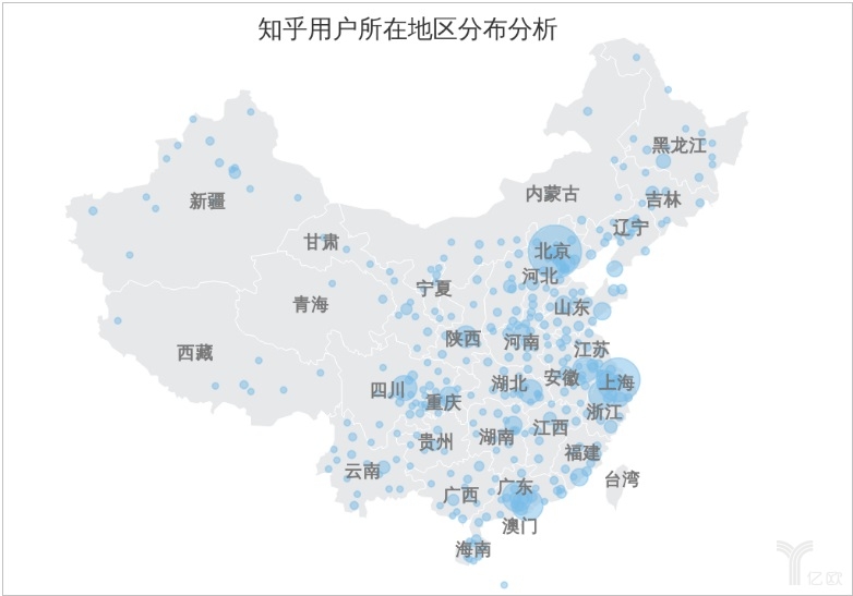 知乎用户所在地区分布分析